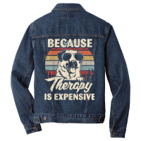 Anatolian Shepherd Dog Therapy Is Expensive Funny Retro T Shirt Men Denim Jacket | Artistshot