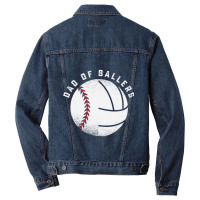 Dad Of Ballers Father Son Volleyball Baseball Player Coach T Shirt Men Denim Jacket | Artistshot