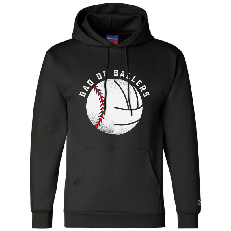 Dad Of Ballers Father Son Volleyball Baseball Player Coach T Shirt Champion Hoodie | Artistshot