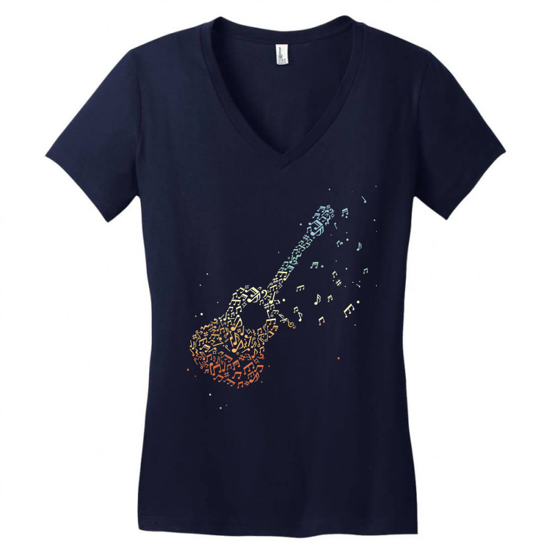 Guitar Gifts Men Music Notes Guitarist Musician Music Lover T Shirt Women's V-Neck T-Shirt by johnjosephmenk | Artistshot