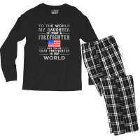 My Daughter Is Just A Firefighter Men's Long Sleeve Pajama Set | Artistshot