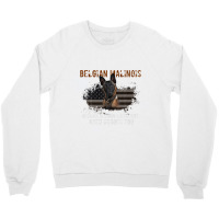 Belgian Malinois American Flag Funny Dog Gift Crewneck Sweatshirt | Artistshot