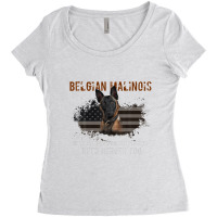 Belgian Malinois American Flag Funny Dog Gift Women's Triblend Scoop T-shirt | Artistshot