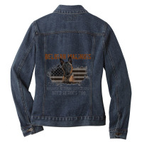 Belgian Malinois American Flag Funny Dog Gift Ladies Denim Jacket | Artistshot