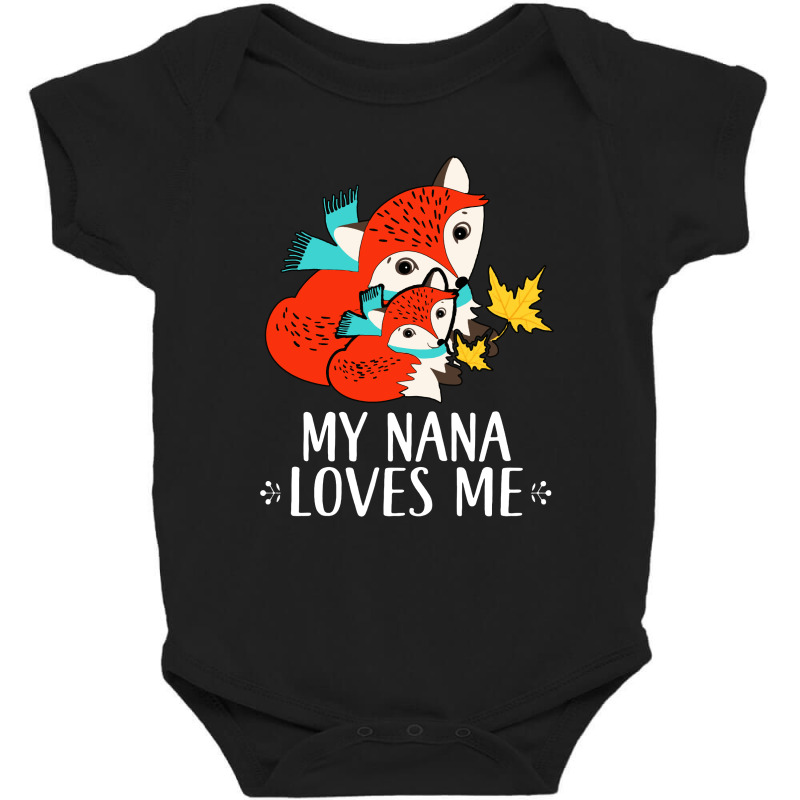 Nana Loves Me Woodland Baby Bodysuit by Sie Sie | Artistshot