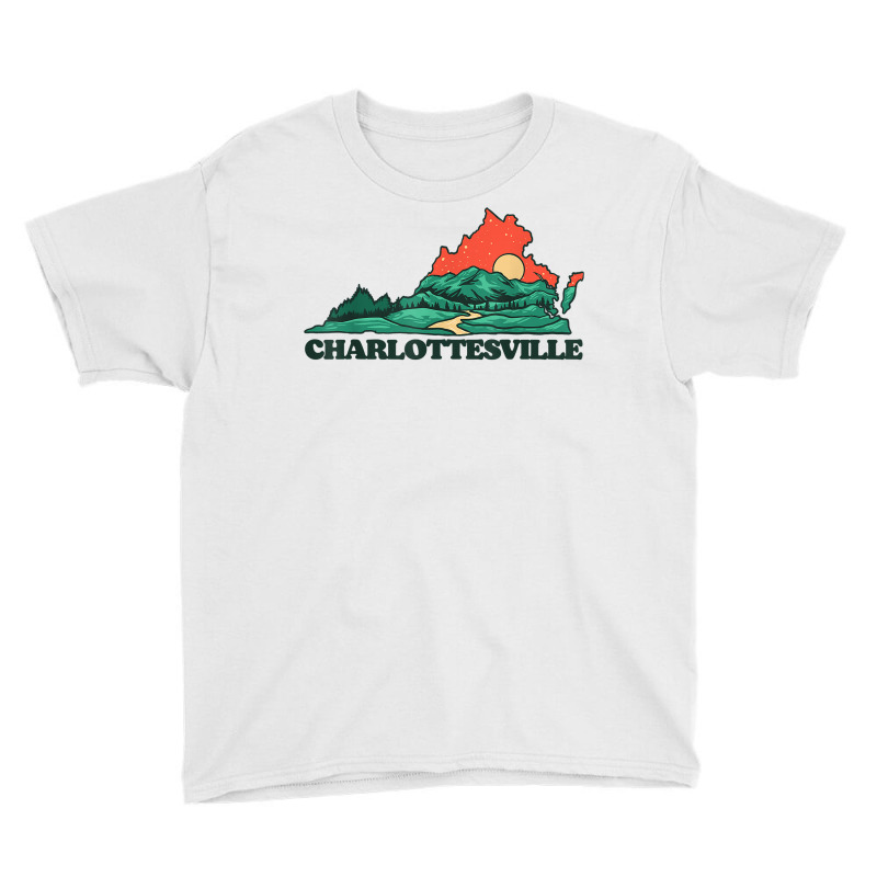 Charlottesville Virginia Mountains Blue Ridge Outdoors T Shirt Youth Tee | Artistshot