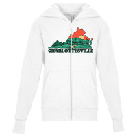 Charlottesville Virginia Mountains Blue Ridge Outdoors T Shirt Youth Zipper Hoodie | Artistshot