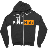 Pole Hub Lineman Line Worker Utility Pole Funny Lineman Fun T Shirt Zipper Hoodie | Artistshot