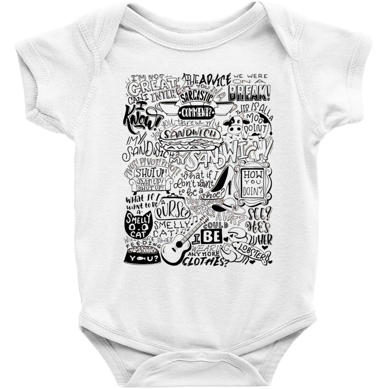 Friends Quote Compilation Baby Bodysuit | Artistshot