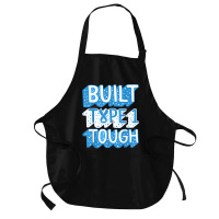 Diabetes Awareness Built Type 1 Tough Blue Ribbon Diabetic T T Shirt Medium-length Apron | Artistshot