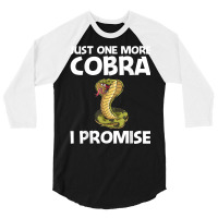 Cool Cobra Art For Men Women King Cobra Snake Lover Reptile T Shirt 3/4 Sleeve Shirt | Artistshot