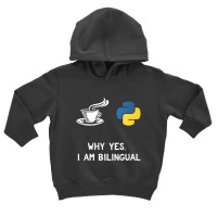 Funny Python Java Programmer  Bilingual Coder Gift Tee Toddler Hoodie | Artistshot