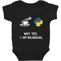 Funny Python Java Programmer  Bilingual Coder Gift Tee Baby Bodysuit | Artistshot