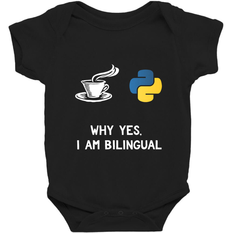 Funny Python Java Programmer  Bilingual Coder Gift Tee Baby Bodysuit by GindhiArt | Artistshot