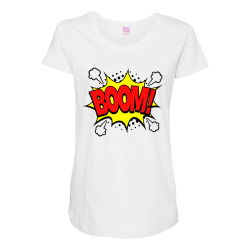 comic boom Maternity Scoop Neck T-shirt | Artistshot