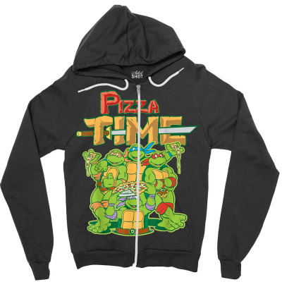 Teenage Mutant Ninja Turtles Pizza Time T Shirt Zipper Hoodie. By Artistshot