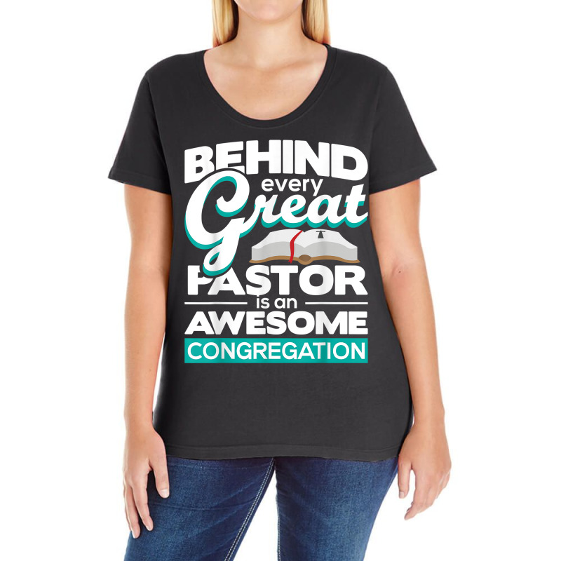 An Awesome Congregation   Pastor Preacher Minister T Shirt Ladies Curvy T-Shirt by harmanyuan | Artistshot