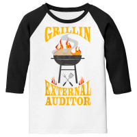 External Auditor Bbq Grill Smoker & Barbecue Chef T Shirt Youth 3/4 Sleeve | Artistshot