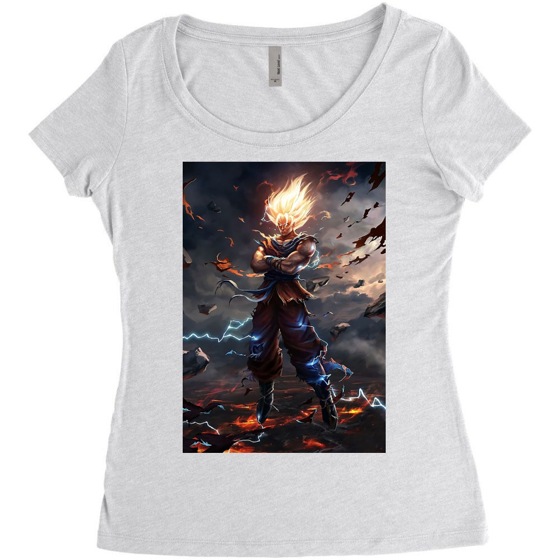 Son Goku Super Saiyan Women's Triblend Scoop T-shirt by annaponder | Artistshot