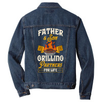 Father And Son Grilling Partners For Life T Shirt Men Denim Jacket | Artistshot