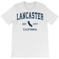 Lancaster California Ca Vintage Sports Design Navy Print T Shirt T-shirt | Artistshot