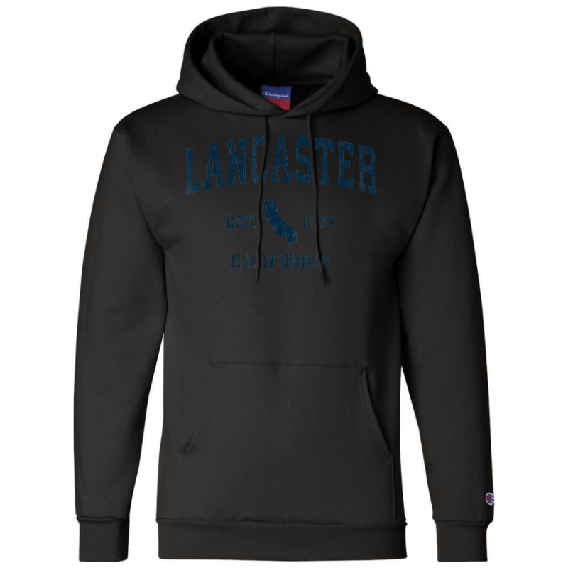 Lancaster California Ca Vintage Sports Design Navy Print T Shirt Champion Hoodie | Artistshot