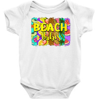 Beach Vibes Summer Brushstroke Baby Bodysuit | Artistshot