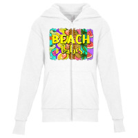 Beach Vibes Summer Brushstroke Youth Zipper Hoodie | Artistshot