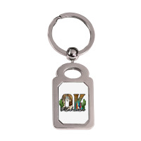 Oklahoma Silver Rectangle Keychain | Artistshot