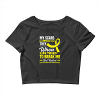 My Scars Tell A Story Endometriosis Awareness Endometriosis Crop Top | Artistshot