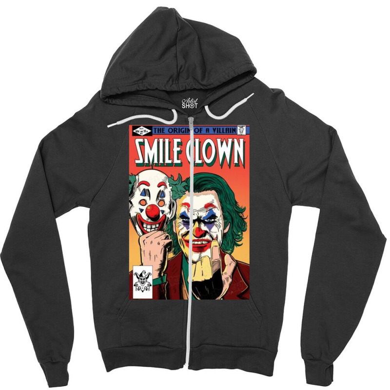 Smile Clown Zipper Hoodie by Caterina | Artistshot