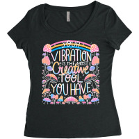 Mushroom Design T  Shirt Your Vibration T  Shirt Women's Triblend Scoop T-shirt | Artistshot