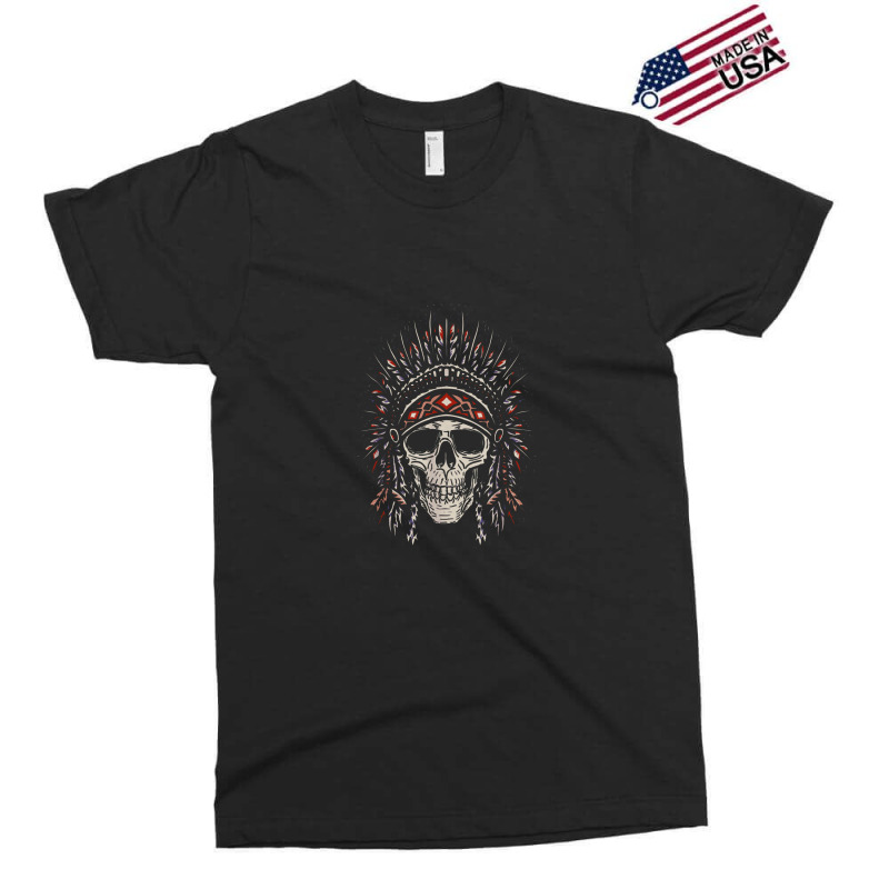 Native American Heritage Headdress Skull Native American Exclusive T-shirt by hadiwarnokudus | Artistshot