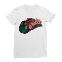 Leopard Flowers Cowboy Hat Ladies Fitted T-shirt | Artistshot