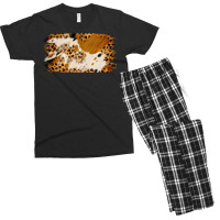 Leopard Cowhide Brushstroke Men's T-shirt Pajama Set | Artistshot