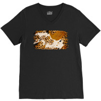 Leopard Cowhide Brushstroke V-neck Tee | Artistshot