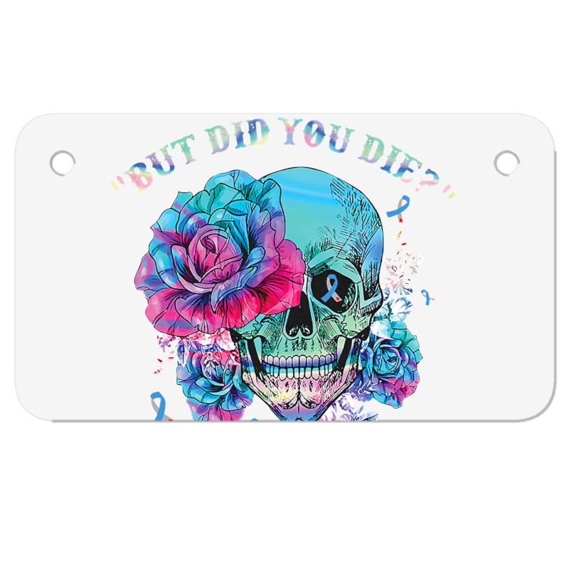 Diabetes Diabetic But Did You Die Funny Skull Ribbon 179 Diabetes Awar Motorcycle License Plate by mekarsarip | Artistshot