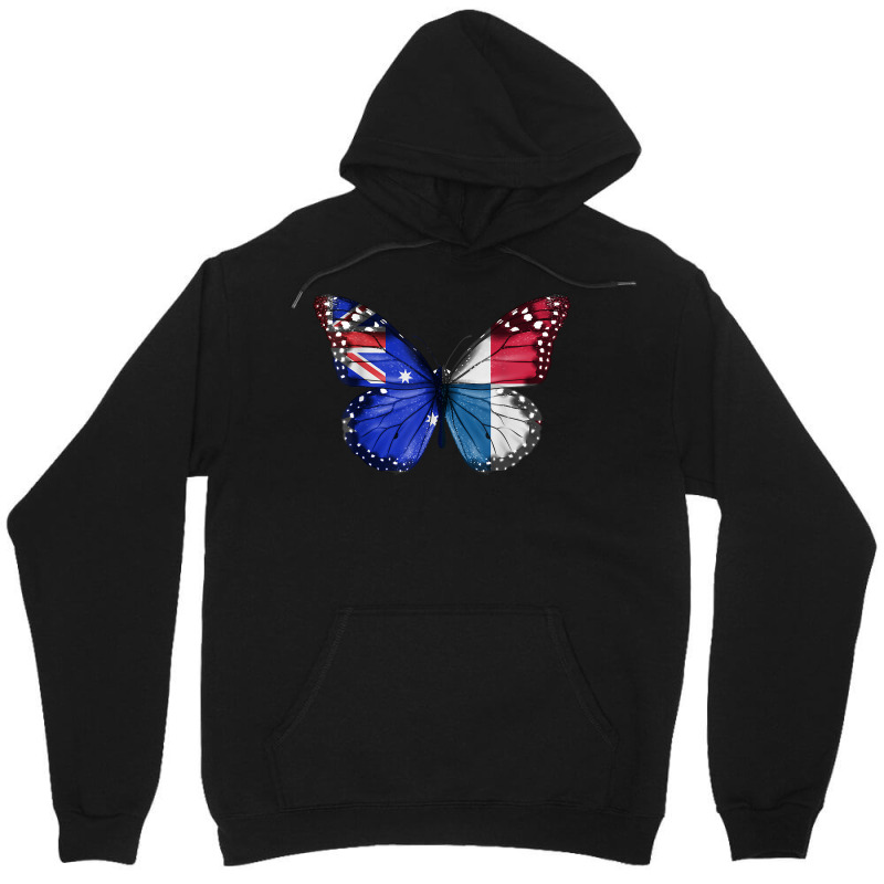 Australian Panamanian Flag Butterfly T Shirt Unisex Hoodie by vazwttopperve | Artistshot