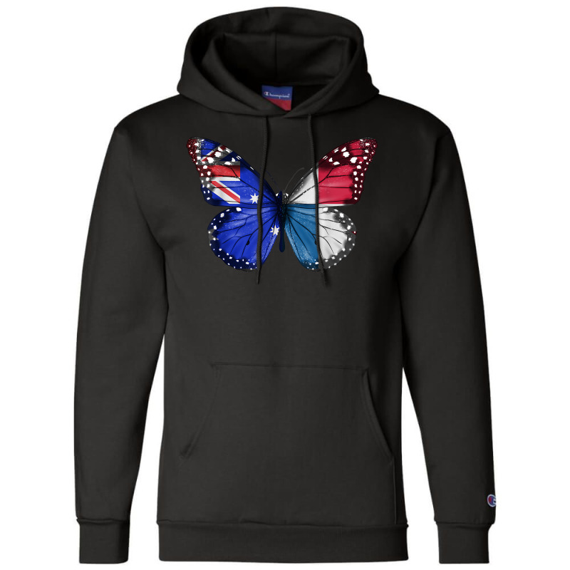 Australian Panamanian Flag Butterfly T Shirt Champion Hoodie by vazwttopperve | Artistshot