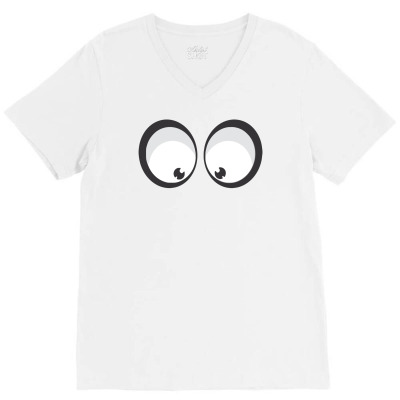Googly Eyes V-neck Tee Designed By Riksense