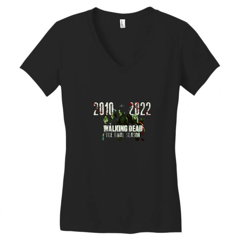 The Walking Dead The Final Season Women's V-Neck T-Shirt by mekarsarip | Artistshot