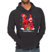 American Football Love Football Gnome Xmas Matching Family Group Valen Vintage Hoodie | Artistshot