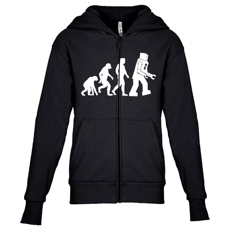 Evolutionn Youth Zipper Hoodie by Kamprett Apparel | Artistshot