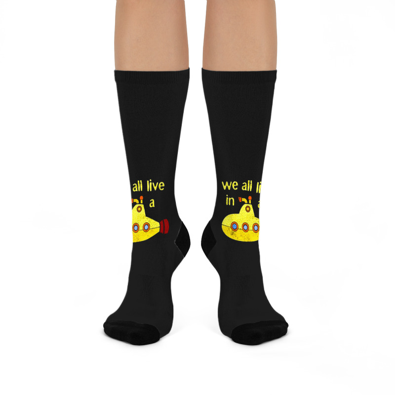 Yellow Submarine, The Yellow Submarine, Yellow, Submarine Crew Socks | Artistshot