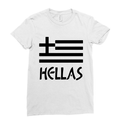 Greece Hellas Ladies Fitted T-shirt Designed By Yay Store