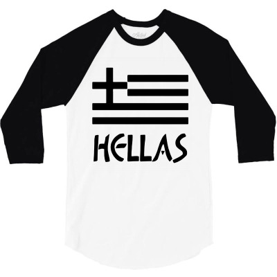 Greece Hellas 3/4 Sleeve Shirt Designed By Yay Store