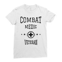 Army Combat Medic Veteran T Shirt Ladies Fitted T-shirt | Artistshot