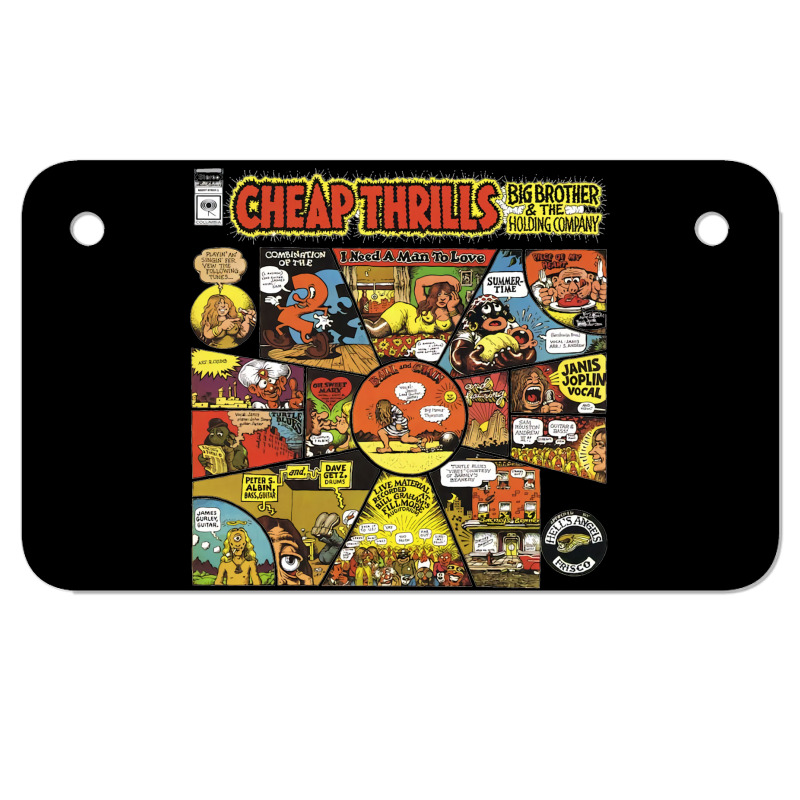 Album Albig Brother & The Holding Company Cheap Thrills Motorcycle License Plate | Artistshot