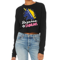 Bosnian Unicorn Bosnia And Herzegovina Flag T Shirt Cropped Sweater | Artistshot