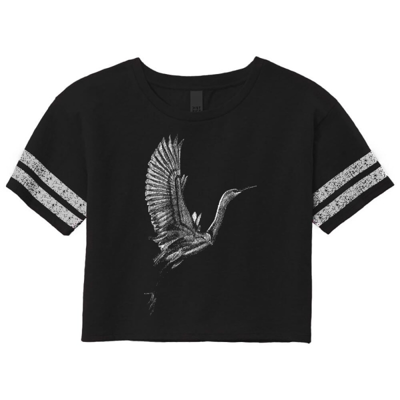 Tai Chi White Flying Crane Qi Gong Illustration Scorecard Crop Tee by kurniawanm | Artistshot